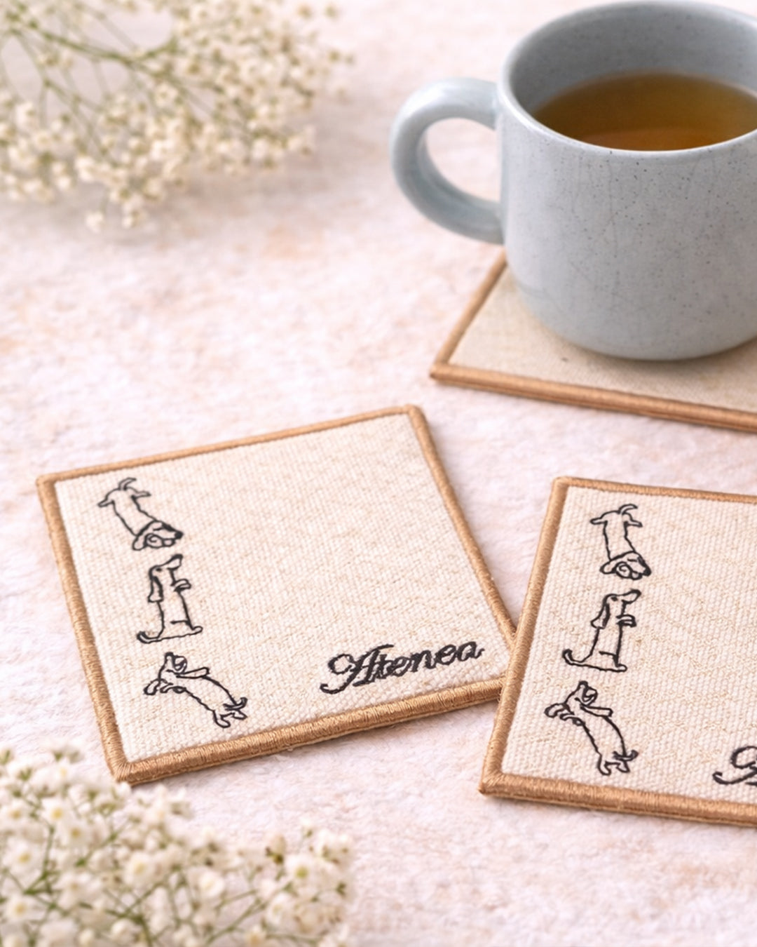 Set de 4 posavasos Salchicha Pop. - Valkynea