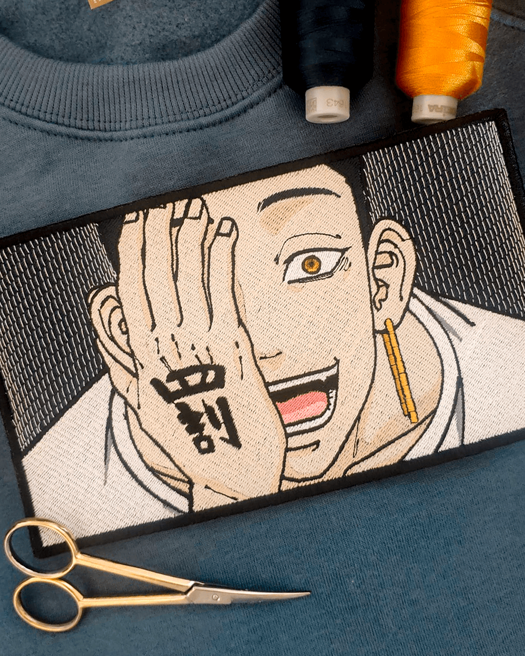 Parche Bordado Anime Tokyo Revengers Hanma 20cm x 10cm - Valkynea