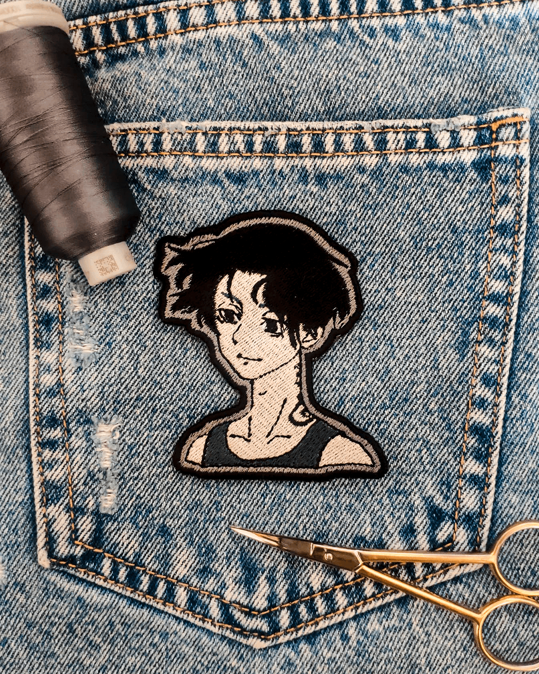 Parche Bordado Anime Tokyo Revengers Manjiro Sano 8cm - Valkynea