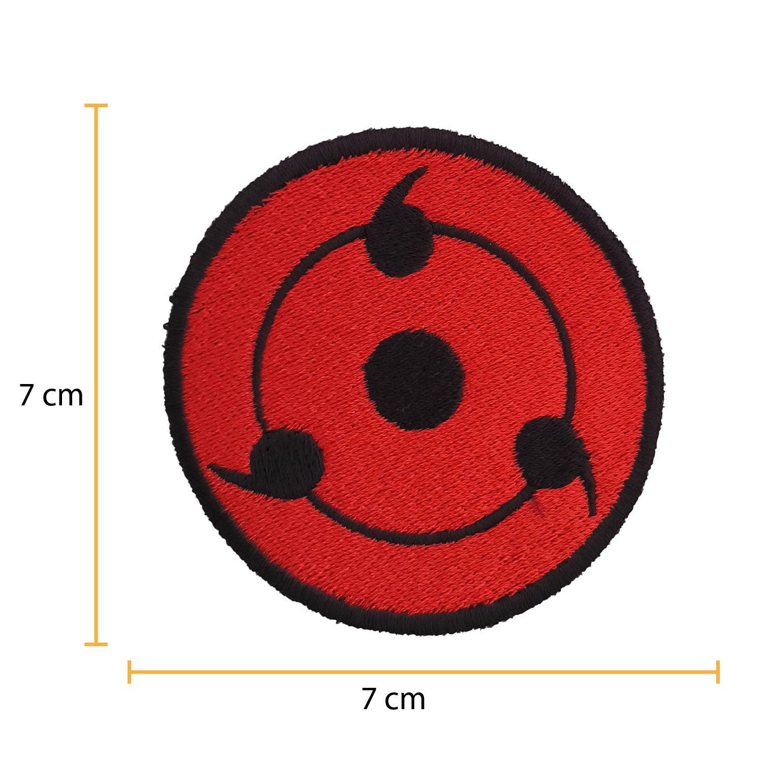 Parche Bordado Anime Naruto Ojo Sharingan 7Cm x 7Cm - Valkynea