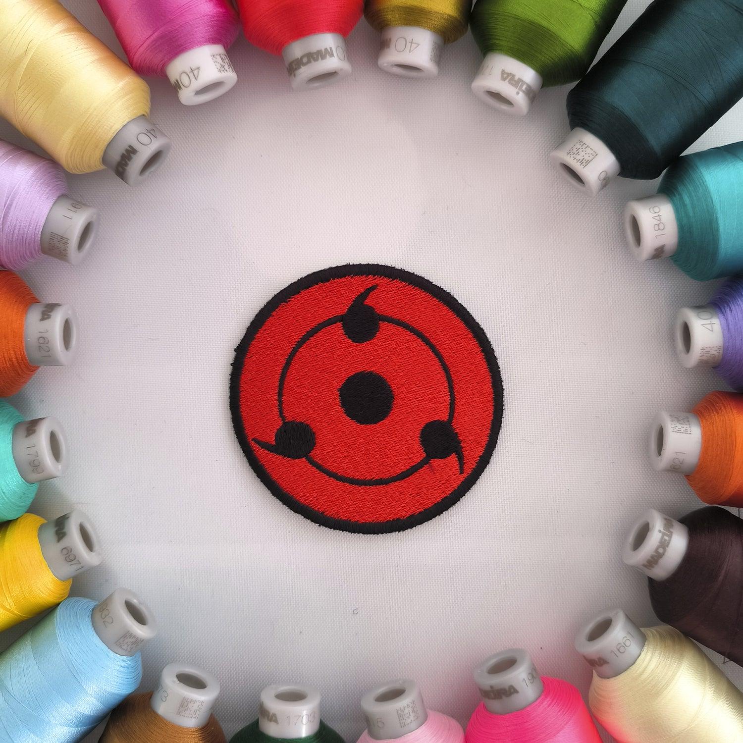 Parche Bordado Anime Naruto Ojo Sharingan 7Cm x 7Cm - Valkynea