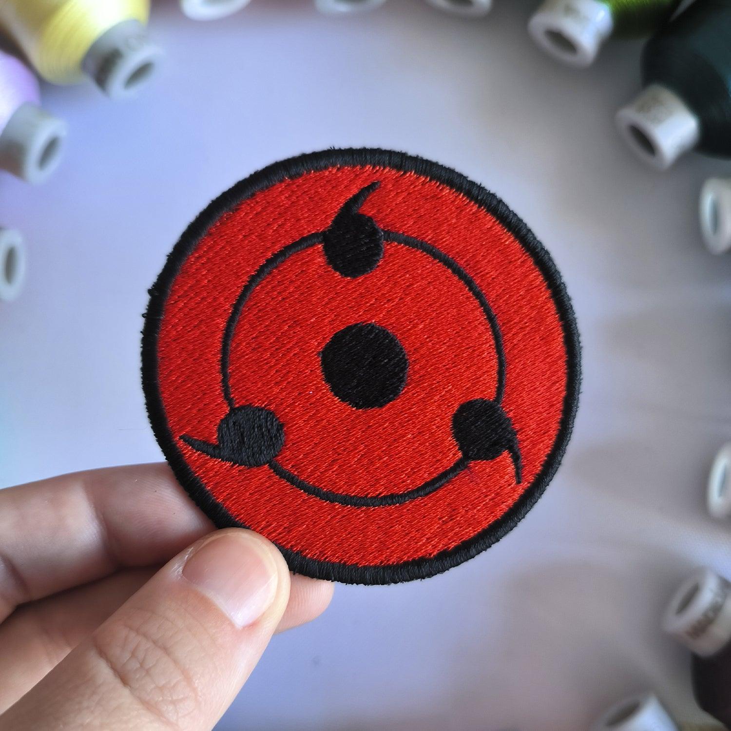Parche Bordado Anime Naruto Ojo Sharingan 7Cm x 7Cm - Valkynea