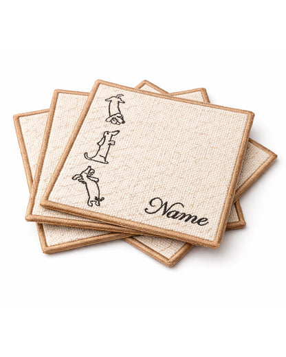 Set de 4 posavasos Salchicha Pop. - Valkynea