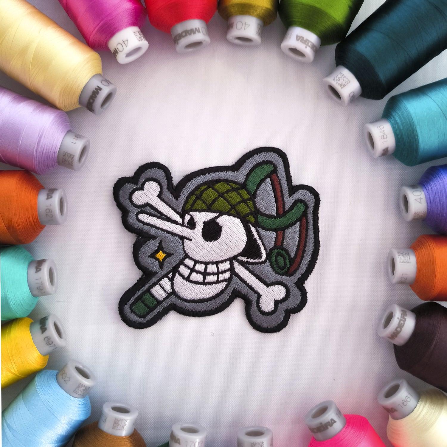Parche Bordado Anime Calavera One Piece Usoop 8cm - Valkynea