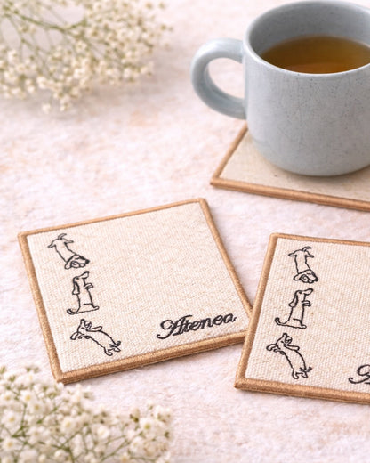 Set de 4 posavasos Salchicha Pop. - Valkynea