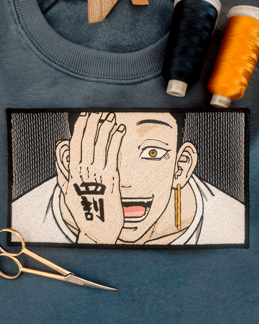 Parche Bordado Anime Tokyo Revengers Hanma 20cm x 10cm - Valkynea