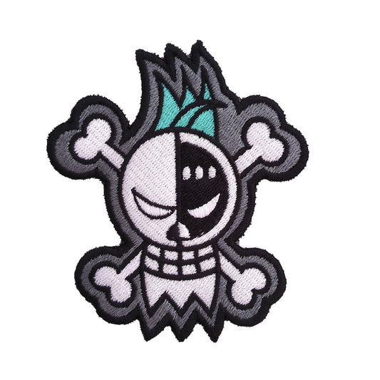 Parche Bordado Anime Calavera One Piece Franky 9cm - Valkynea
