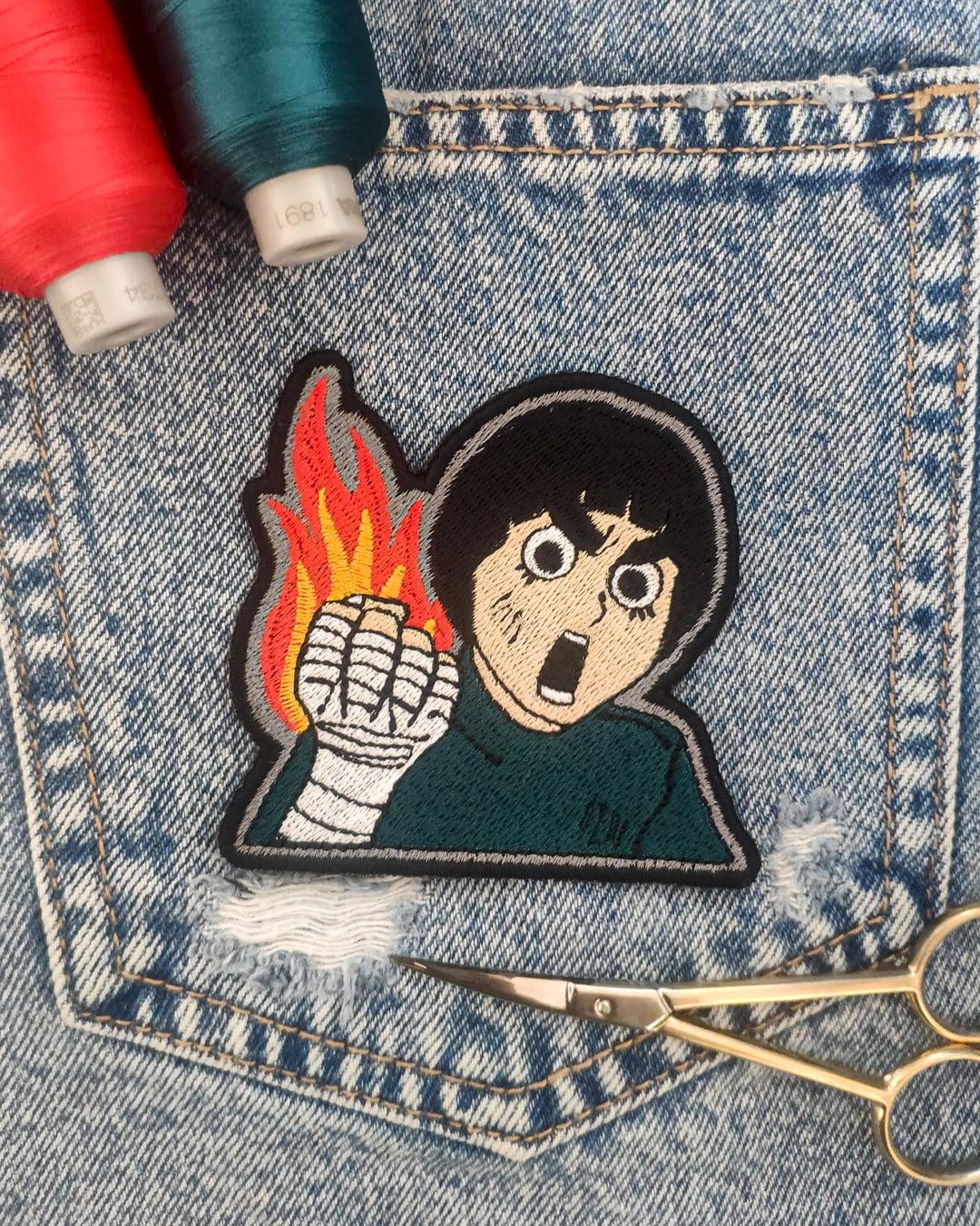 Parche Bordado Anime Naruto Rock Lee 8cm - Valkynea