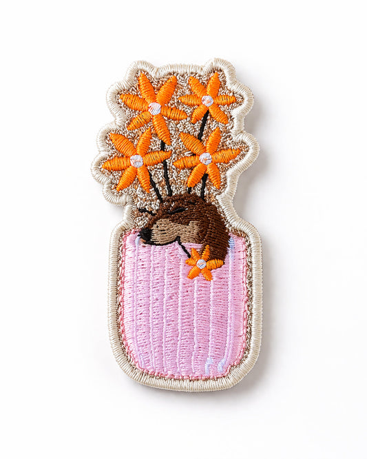 Parche Bordado Salchicha Floral - Valkynea