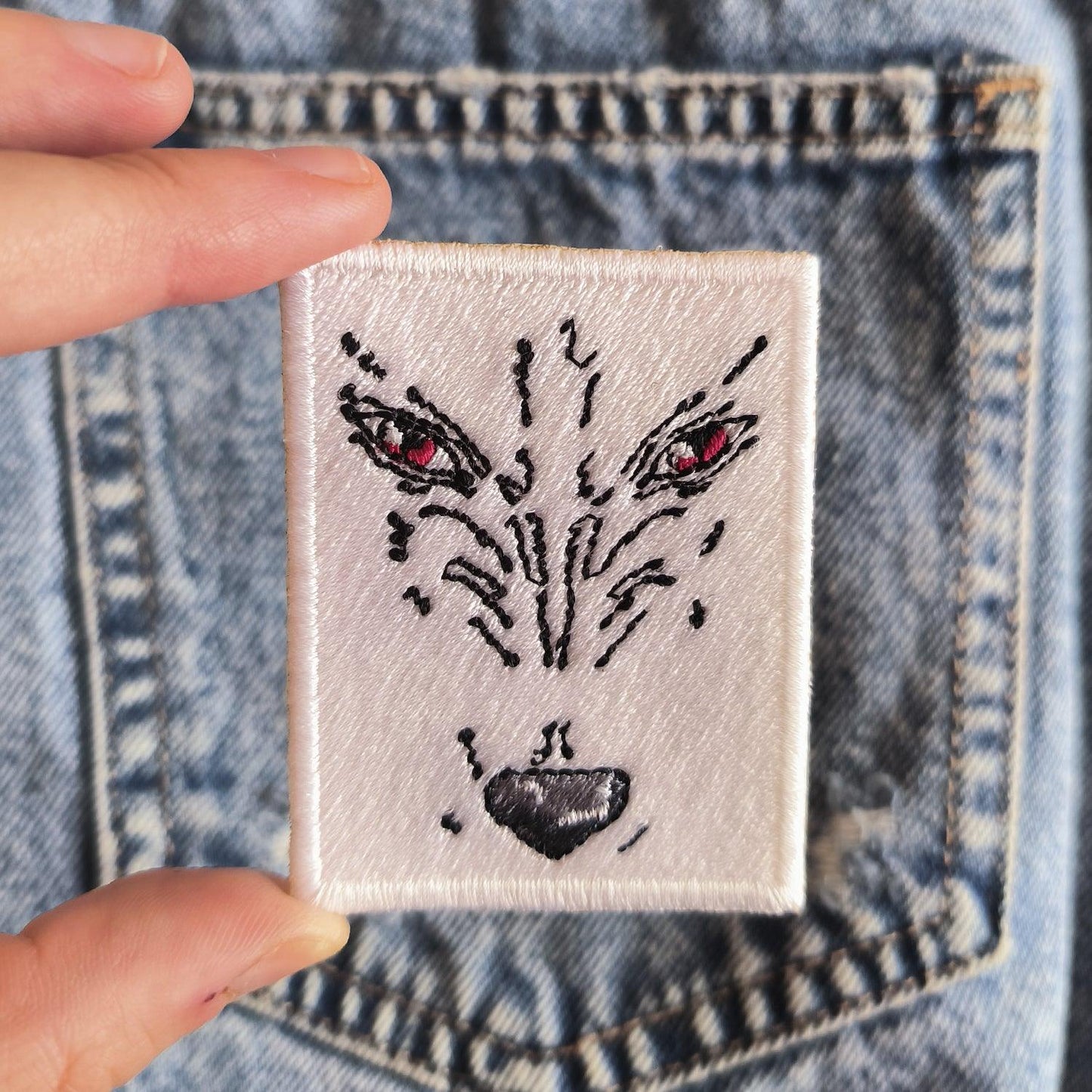 Parche Bordado Anime San La princesa Mononoke 6cm - Valkynea