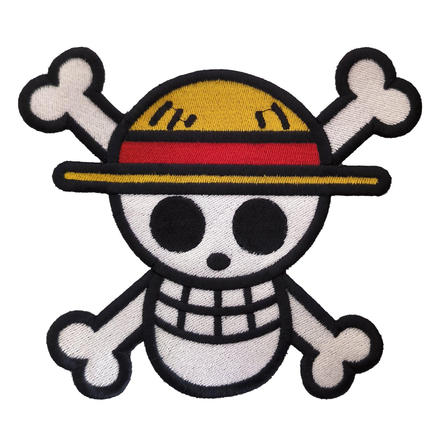 Parche Bordado Anime Calavera Luffy XL 15 Cm - Valkynea