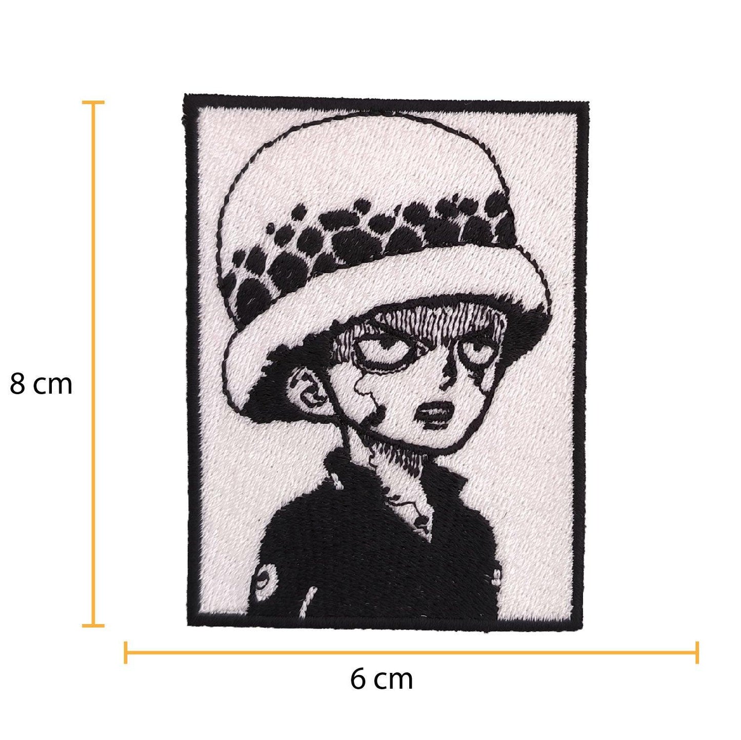 Parche Bordado Anime One Piece Law 8cm - Valkynea