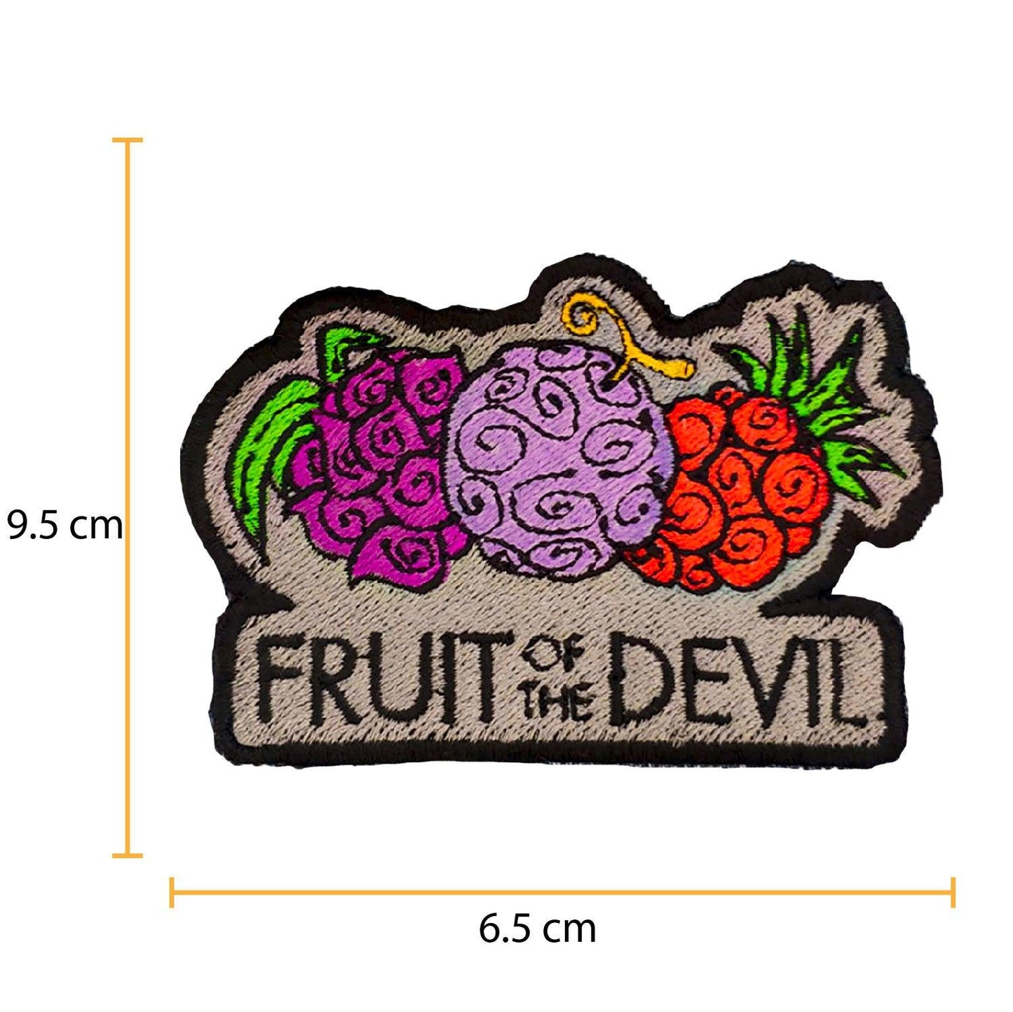 Parche Bordado Anime One Piece Fruit of the Devil 8cm - Valkynea