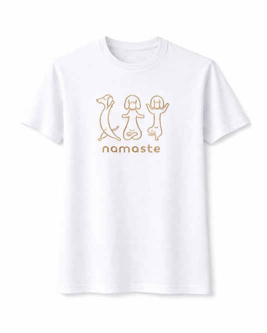 Camiseta Bordada Salchi Namasté - Valkynea