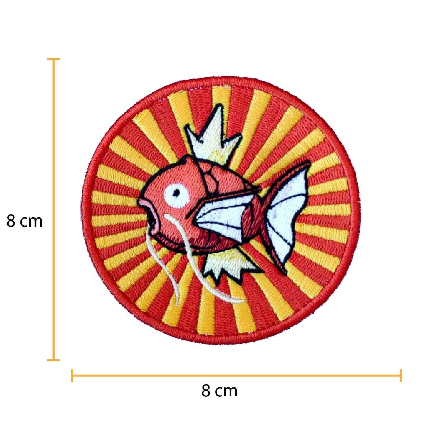 Parche Bordado Anime Pokemon - Magikarp 8CM x 8CM - Valkynea