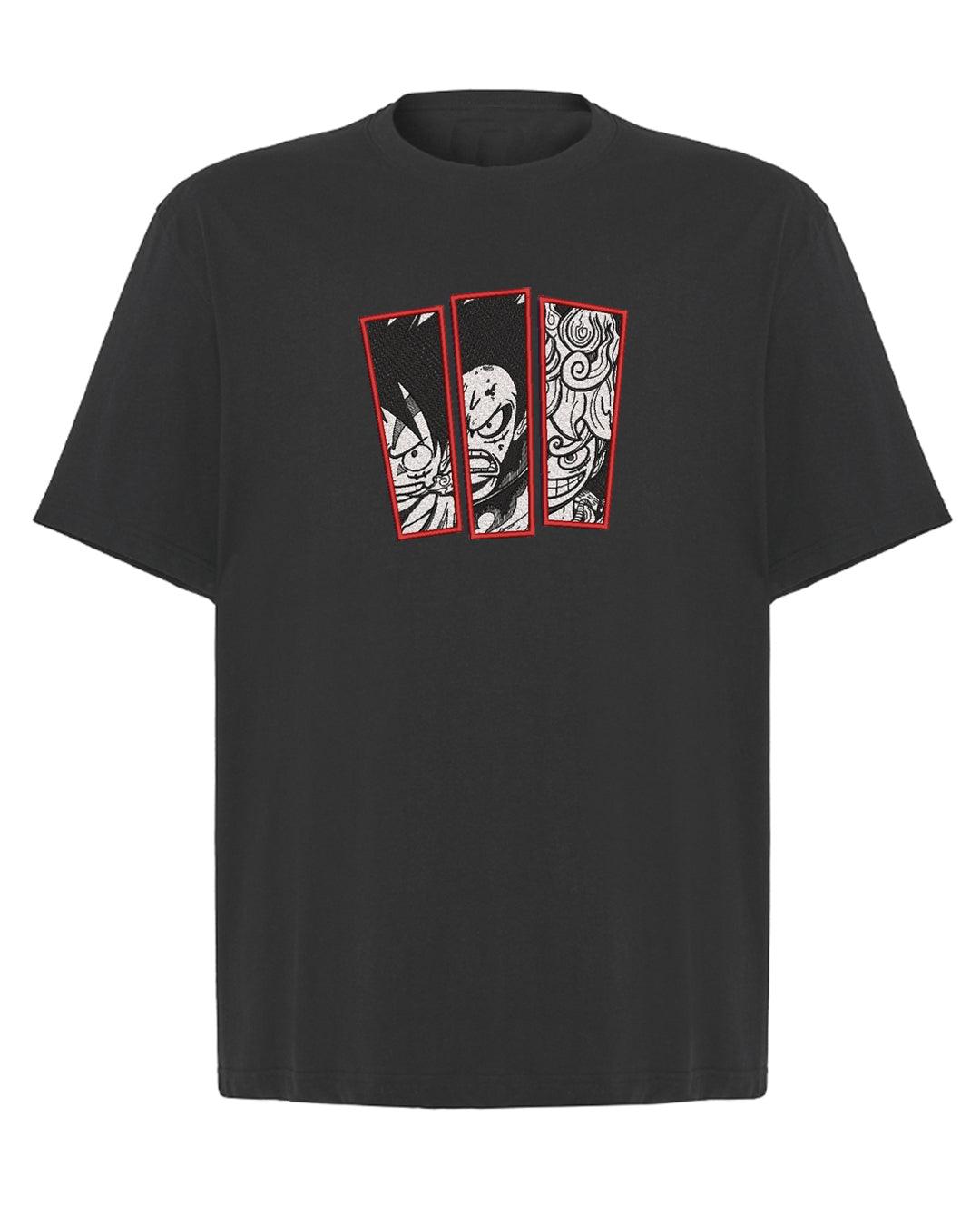 Camiseta Oversize One Piece Miradas Luffy - Valkynea