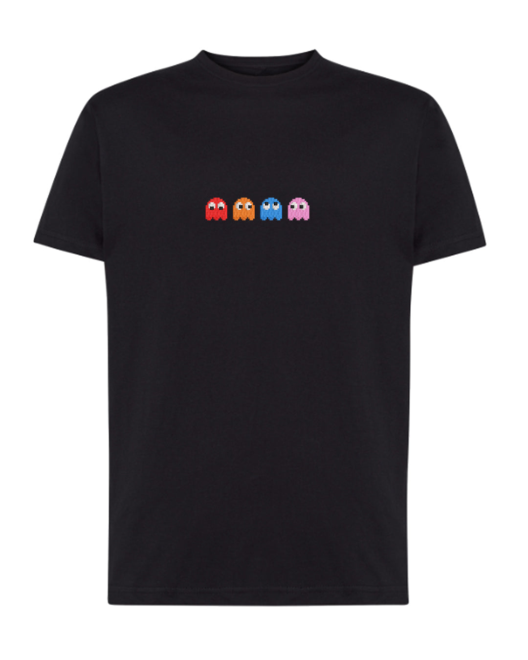 Camiseta Bordada Fantasmas Pac Man - Valkynea