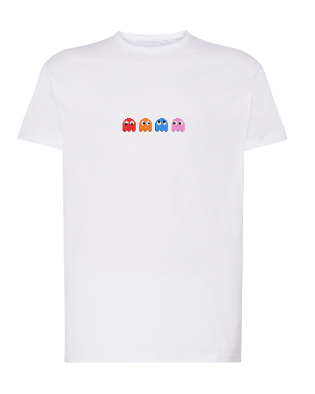 Camiseta Bordada Fantasmas Pac Man - Valkynea