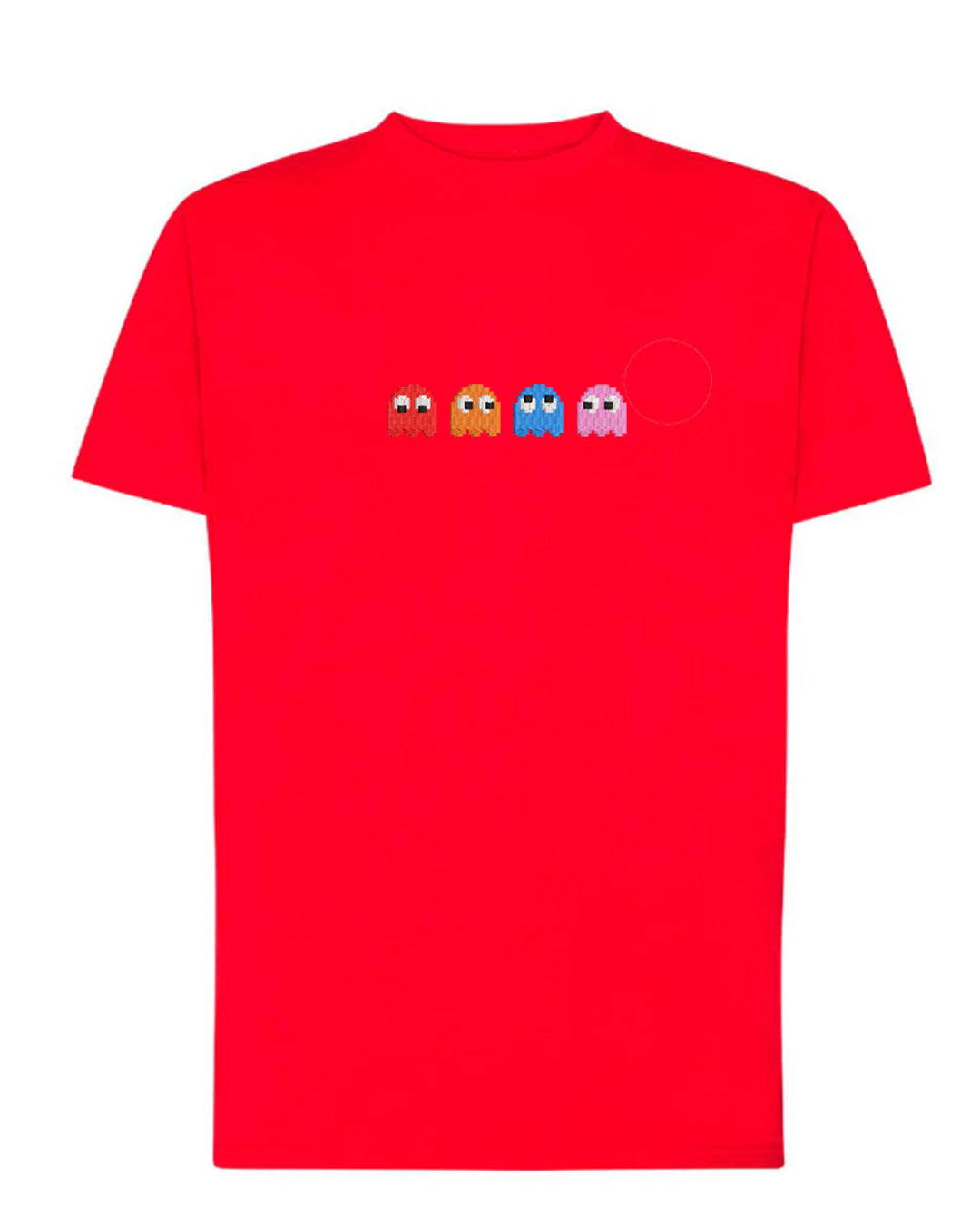 Camiseta Bordada Fantasmas Pac Man - Valkynea
