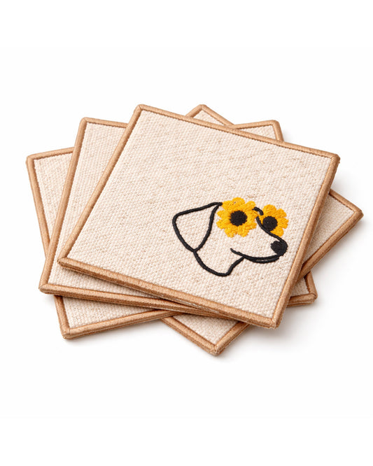 Set de 4 posavasos Salchicha Top. - Valkynea