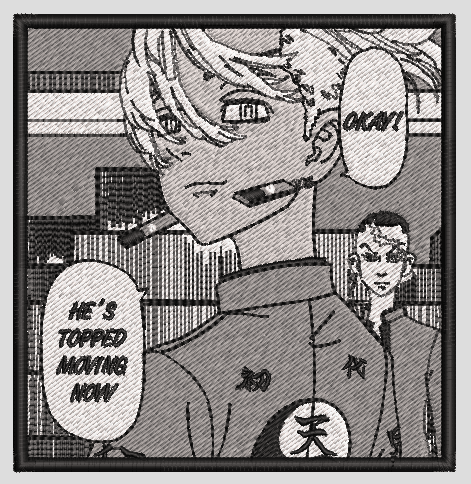 Parche Bordado Anime Tokyo Revengers Izana Kurokawa Manga #3 10cm - Valkynea