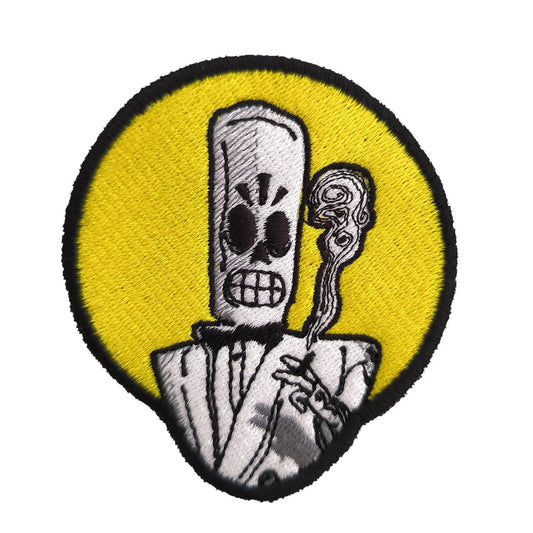 Parche Bordado Mani Calavera 8cm - Valkynea