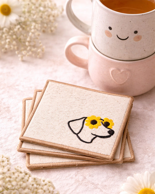 Set de 4 posavasos Salchicha Top. - Valkynea